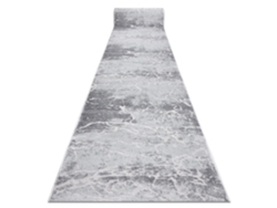 Alfombra de Pasillo Structural Mefe 6182 Dos Niveles de Vellón Gris 200 cm