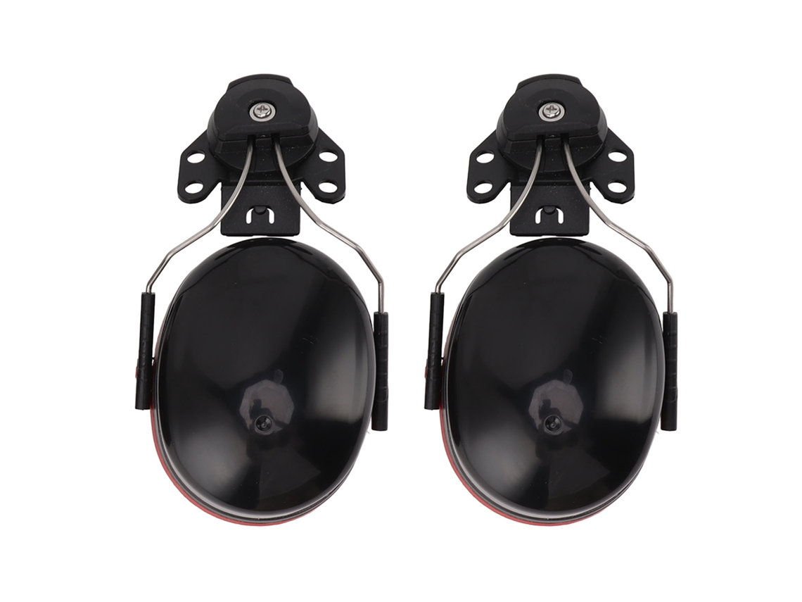 Protectores auditivos para cascos rígidos, con cancelación de ruido, ajustables, color negro/rojo (sin marca).