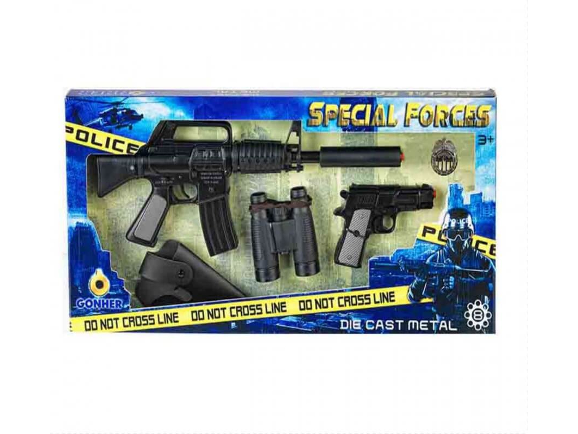 VPMKP-Conjunto GONHER Policia (Rifle + Asalto + Pistola con Complementos - 8 Pzs)
