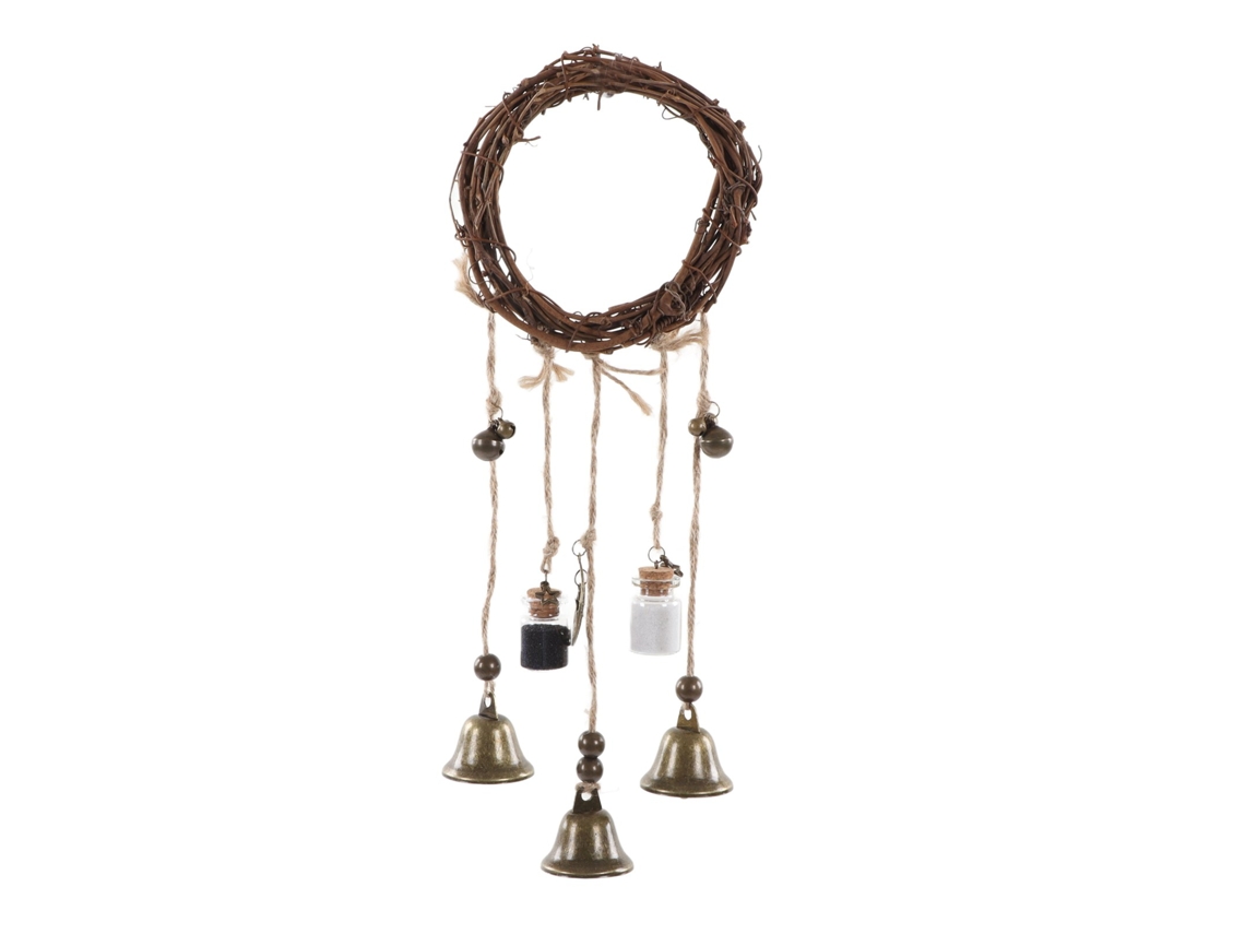 Campana De Viento Rústica Decorativa Para Manija De Puerta Con Un Buen Significado Para El Hogar.