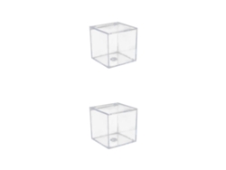 Caja de cartón acrílico transparente con tapa, 1/2/3, para regalo del hogar, 4,5 cm