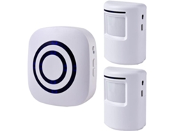 Sistema De Alarma De Seguridad Doméstica Con Timbre De Sensor Móvil Con 38 Tonos Diferentes (1 Receptor Y 2 Sensores).