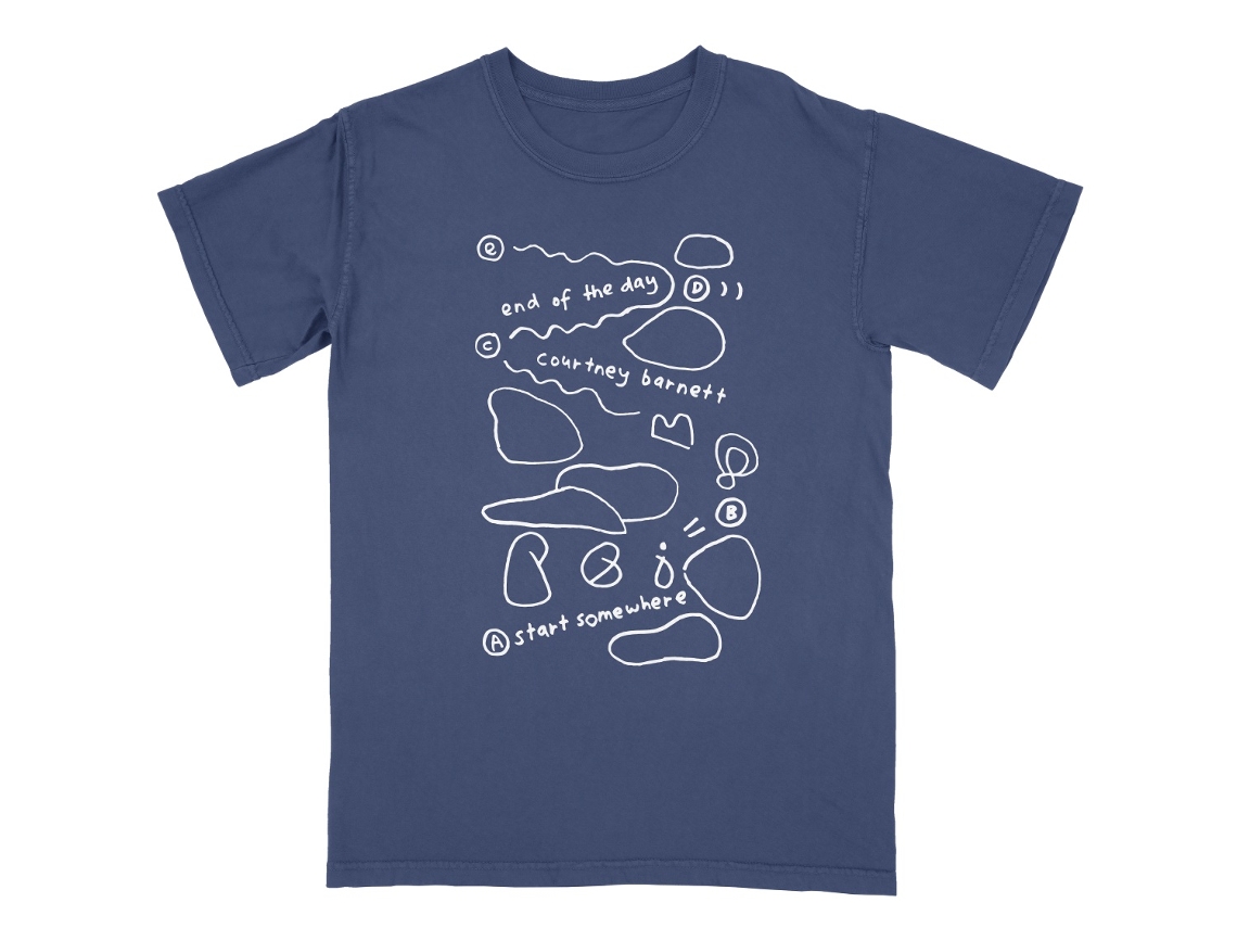Camiseta Courtney Barnett End Of The Day Navy TS ROCKINSTONE Talla:l