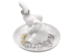 Porta Anillos Elefante Cerámica, Plato Joyería Elefante Regalo Decoración Hogar