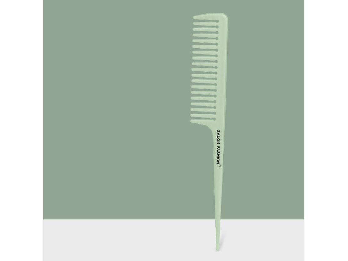 (estilo 4 Verde) Peine Plano De Plástico De Dientes Anchos De Mano Para Masajear El Cabello Y El Cuero Cabelludo