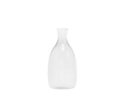 Jarrón Un Fiore 35 Cl En Vidrio De Borosilicato Soplado A Mano, Diseño Elegante Con Decoración Blanca En La Boca, Ideal Para Decorar El Hogar.