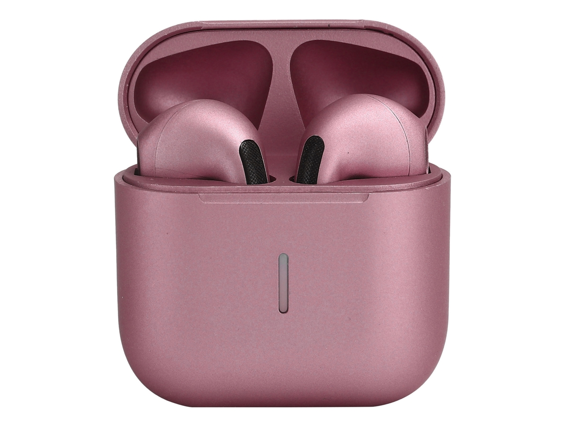 Auriculares Inalámbricos Bluetooth Tws Con Cancelación De Ruido, Control Táctil, Ideales Para Deportes, Videojuegos Y Sonido Estéreo. Color Rosa.
