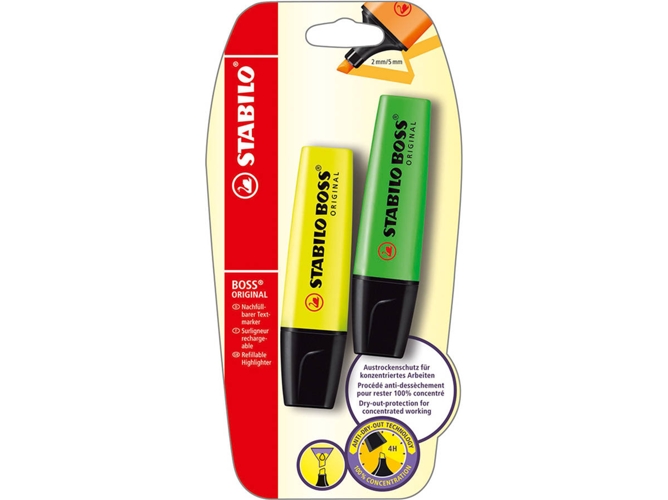 Pack de 2 Marcadores STABILO Boss Original Multicolor - Plástico)