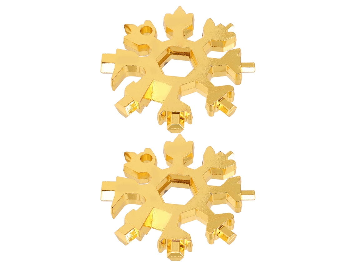 2 Piezas Llave De Nieve De Acero Alto Carbono Abridor Llave Multifuncional Herramienta Manual Oro