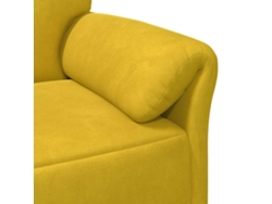 Sofá De 3 Plazas Amarillo 198 X 83 X 95 Cm Terciopelo