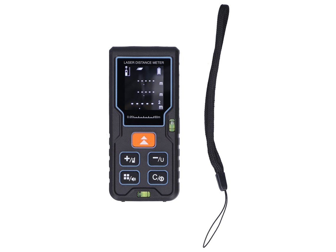 Medidor Láser S60 Con Retroiluminación, Medidor De Distancia Electrónico Manejable, Infrarrojo, 0,05-60 M
