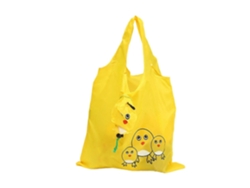 Bolsa de compras con asa resistente, buen agarre, diseño de dibujos animados, bolsa de supermercado plegable, estampado de animales, para guardar fruta, GOKOCO