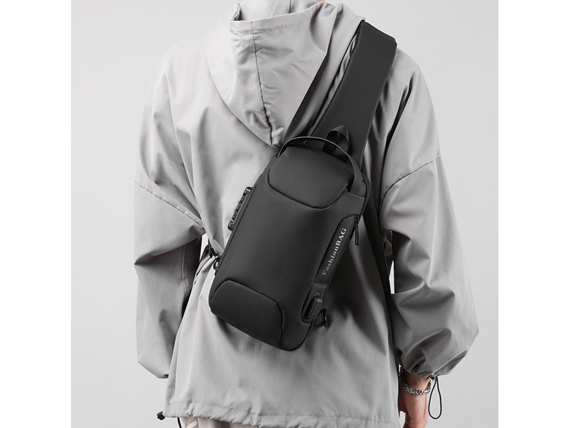 Bolso bandolera antirrobo, mochila impermeable para el pecho con