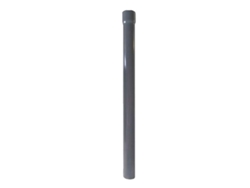 RENOPLAST R50 Tubo de Bajada de Aluminio 200cm DN 40mm gris semicircular Canalones Canaleta de lluvia Perfil de borde