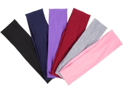 Juego de 6 cintas para la cabeza deportivas elásticas y antideslizantes para hacer ejercicio.