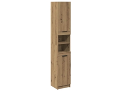 Maison Exclusive - Armario De Baño Madera Ingeniería Roble Artisan 32x34x188,5 Cm