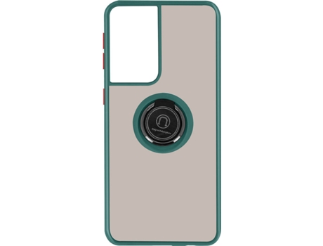Carcasa y Soporte Samsung Galaxy S21 Ultra AVIZAR Función de soporte de Anillo de Metal Verde