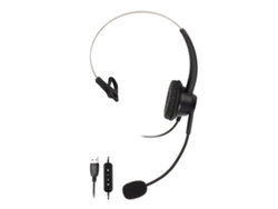 Auriculares Mono Con Micrófono, Usb, Para Centros De Llamadas, Control De Volumen Y Silencio, Color Negro H360-usb-3