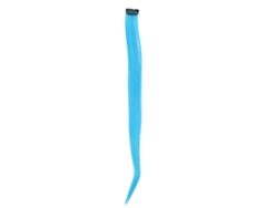 Extensiones De Pelo Clip-in Color Azul Para Fiesta, 55cm Largo, Faciles De Usar Y Estilar