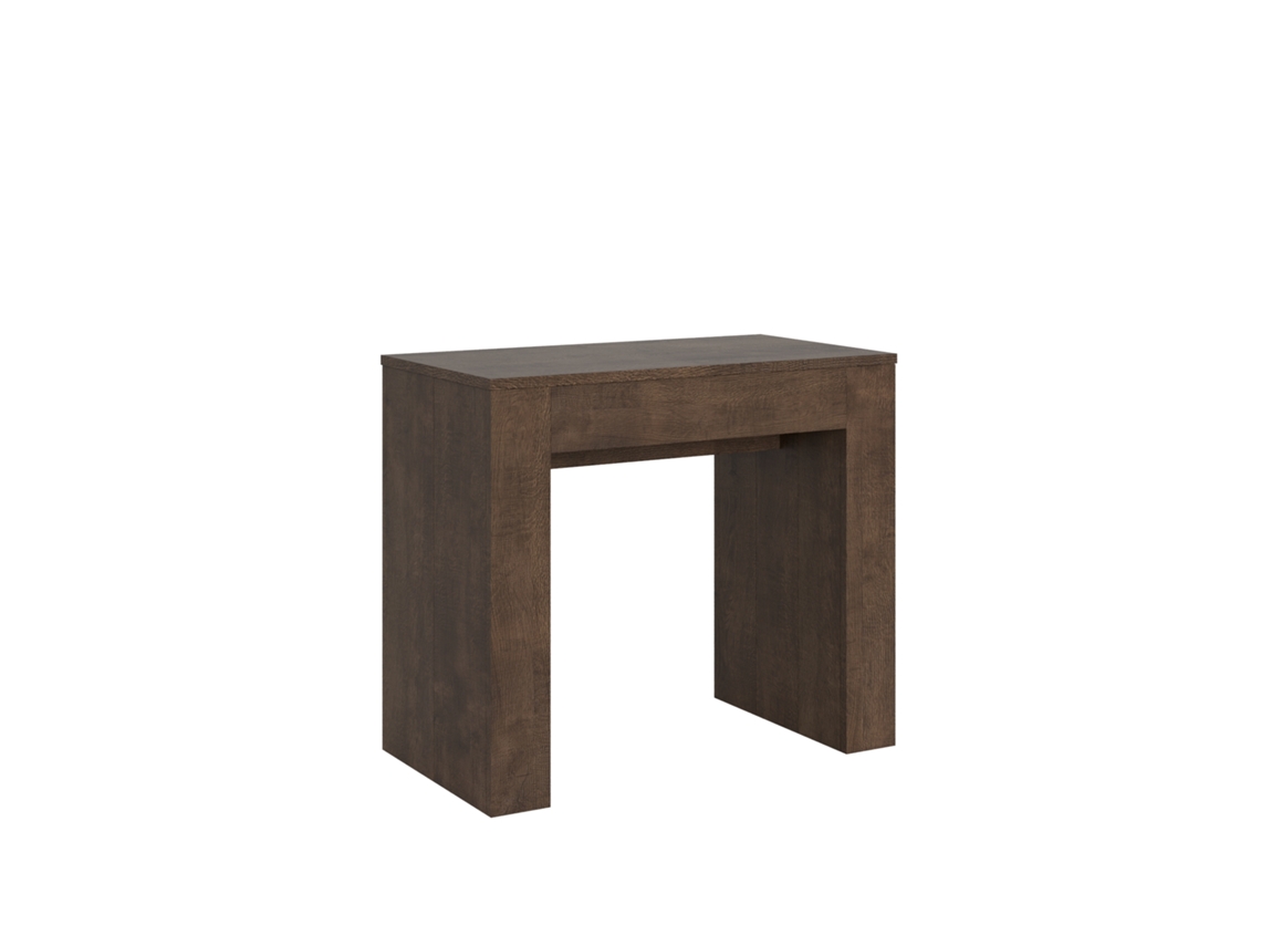 Consolas Extra Extensible hasta 307 cm ITAMOBY (90 x 49 x 77 cm - Paneles de Melamina - Nogal)