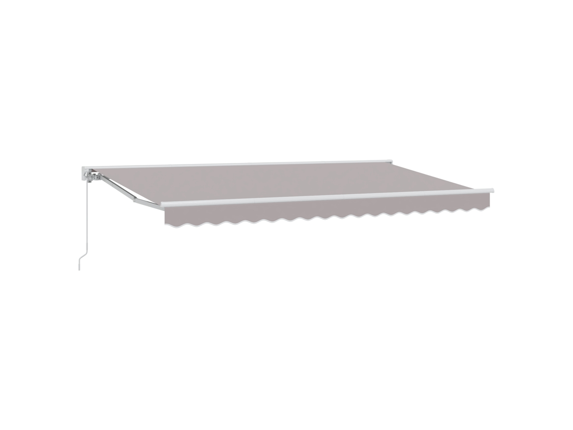 Toldo retráctil Vidaxl de tela gris claro (400 x 200 cm)