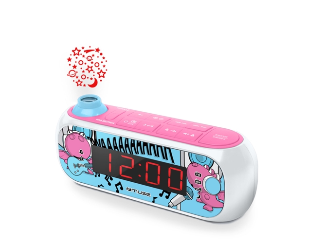 Radio Despertador MUSE M-167 KDG (Digital - FM/MW - Pilas y Corriente - Alarma Doble - Función Snooze)