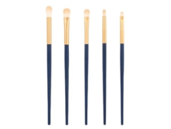Conjunto De Pinceles De Maquillaje Para Ojos, Cerdas Suaves, Cesto Largo, 5 Piezas, Portátil Vante