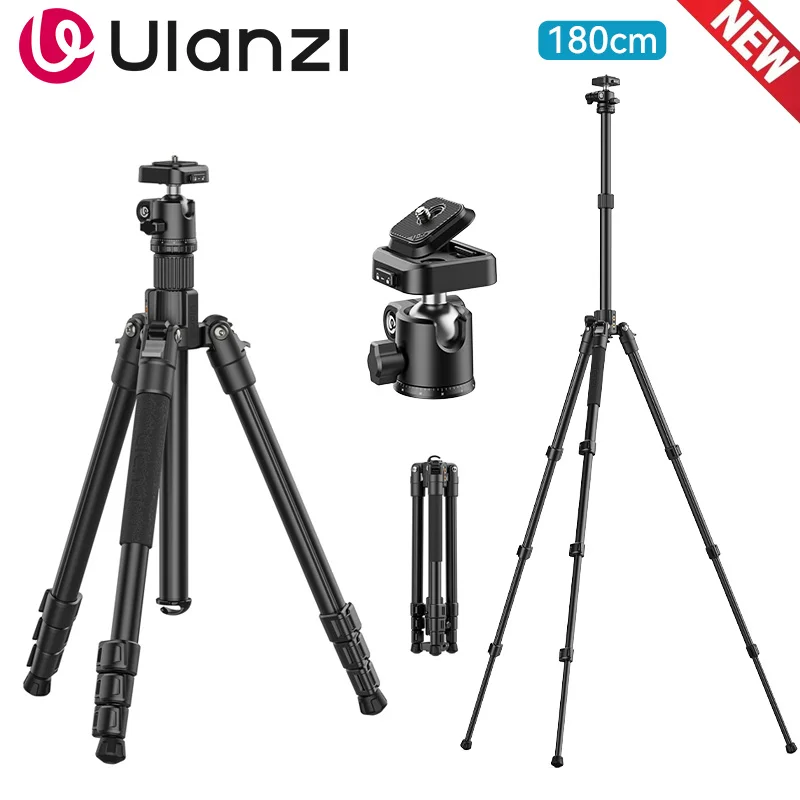Trípode TT53 para teléfonos móviles y cámaras, universal de 180 cm, placa de liberación rápida con giro de 360°, para cámaras réflex digitales Canon y Sony