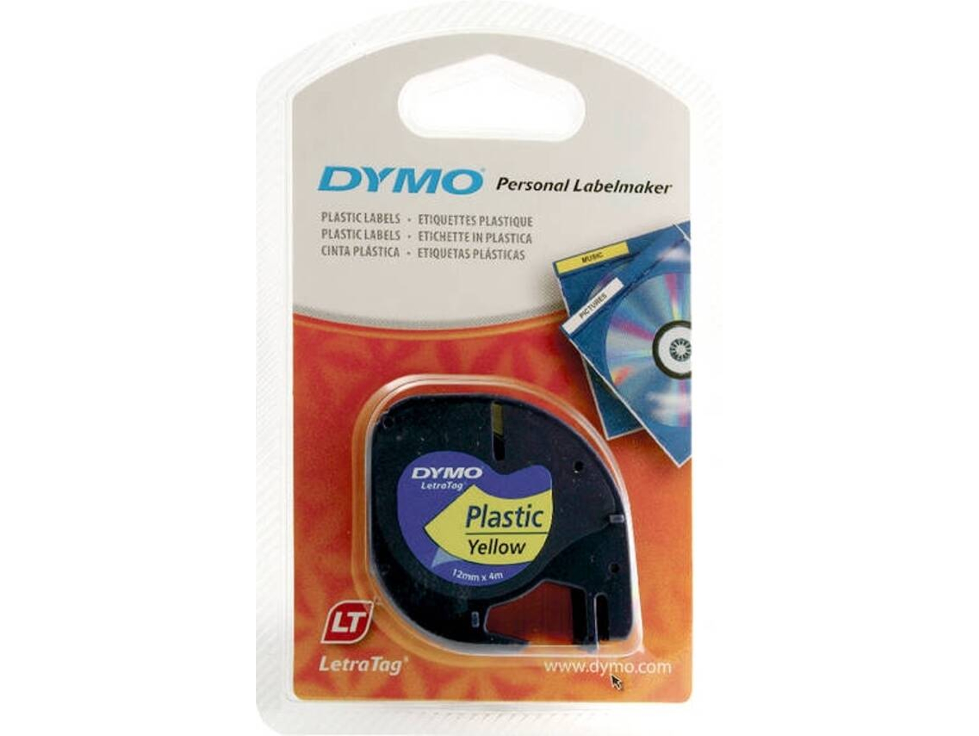 FITAS DYMO LETRATAG AMARELA