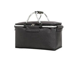 Cesta de picnic aislante, cesta de picnic plegable portátil, aislante y plegable con marco de aluminio resistente y revestimiento impermeable, mantiene el calor.