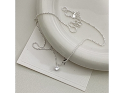 Un Collar Brillante Y Estrellado De Plata De Ley 925, Adornado Con Elegantes Y Sofisticadas Piedras De Circonita Blanca: Una Pieza Verdaderamente Elegante.