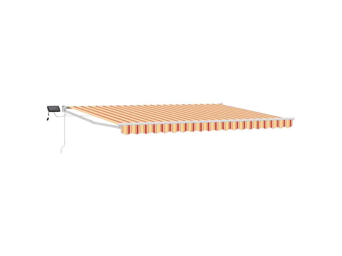 Toldo retráctil manual con LED multicolor 4,5 x 3 m VIDAXL