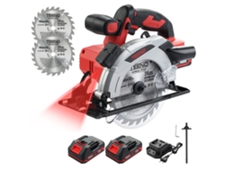 Sierra Circular Inalámbrica Con Láser, 4000 Rpm, 2 Baterías De 2,0 Ah, 2 Hojas De Sierra De 165 Mm, Interruptor De Doble Protección