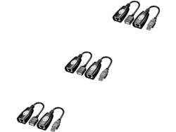 Adaptador De Cable Extensor Ethernet Usb De 3 Piezas Para Oficina En Casa Y
