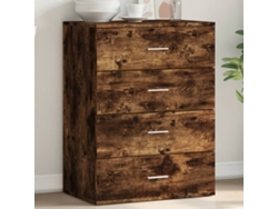 Aparador De Madera De Ingeniería Roble Ahumado 60x39x80 Cm
