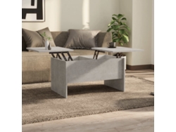 Mesa de Centro de Apoyo 80X50X42,5 Cm Madera Procesada Gris Cemento