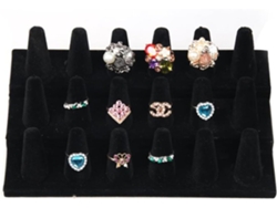 Soporte Negro Para Anillos, Mostrador Para Guardar Joyas, Estante Organizador De Dedos