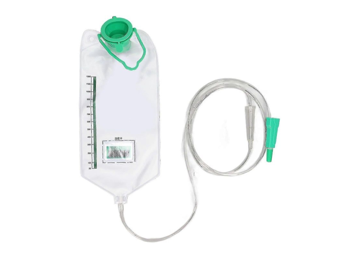 Kit De Bolsa De Enema Reutilizable - Capacidad De 1200 Ml Para Limpieza Intestinal En Casa Con 10 Cabezales De Tubo
