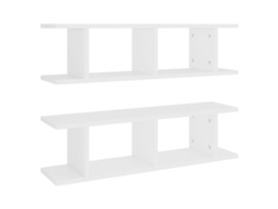 Juego de 2 estantes de pared Derivative Wood Blanco MAISON EXCLUSIVE (75x18x20 cm)
