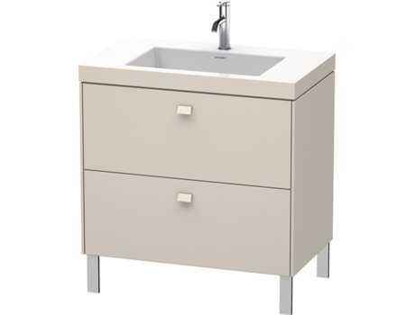Lavabo para muebles DURAVIT Brioso c-bonded con base de 80,0x48,0 cm 2 extraíbles sin rebosadero con banco para grifos 1 agujero para grifos