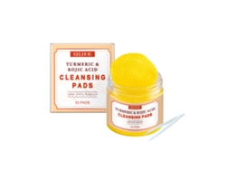 Discos exfoliantes limpiadores con cúrcuma