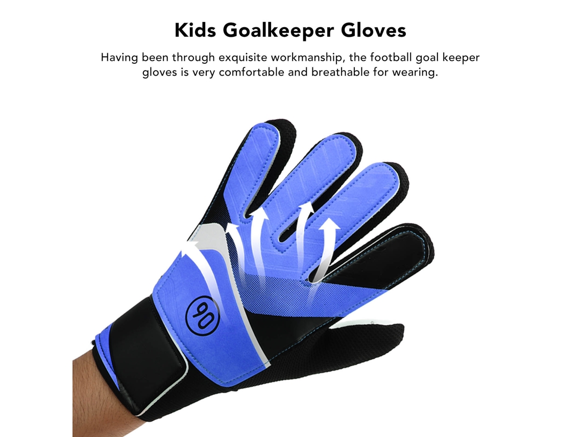 Guantes de portero para niños, antideslizantes, par de guantes de fútbol.