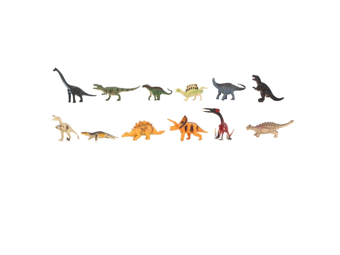 Ats-12 Piezas Figuras De Dinosaurios Miniatura Simuladas Estáticas Juguetes De Ornamento Para Niños Y Niñas