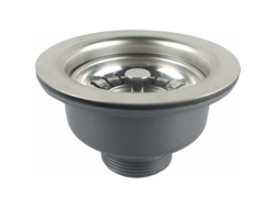 Tapón De Fregadero De Acero Inoxidable Sin Cesta De Rebosadero Ø 114 Mm 1½", Acero Inoxidable + Abs, Tapón + Cesta