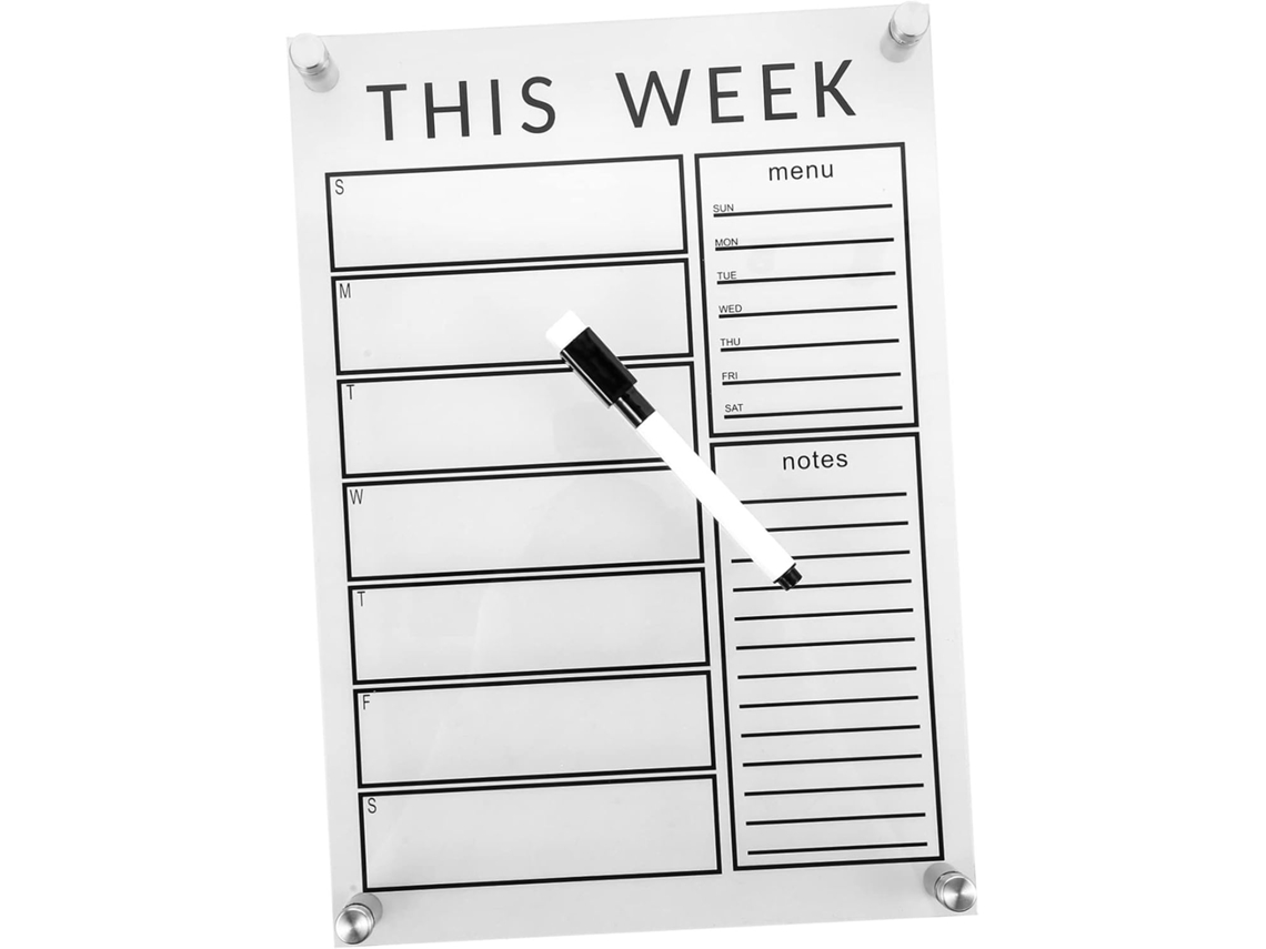 Tablero de notas acrílico, planificador acrílico, con