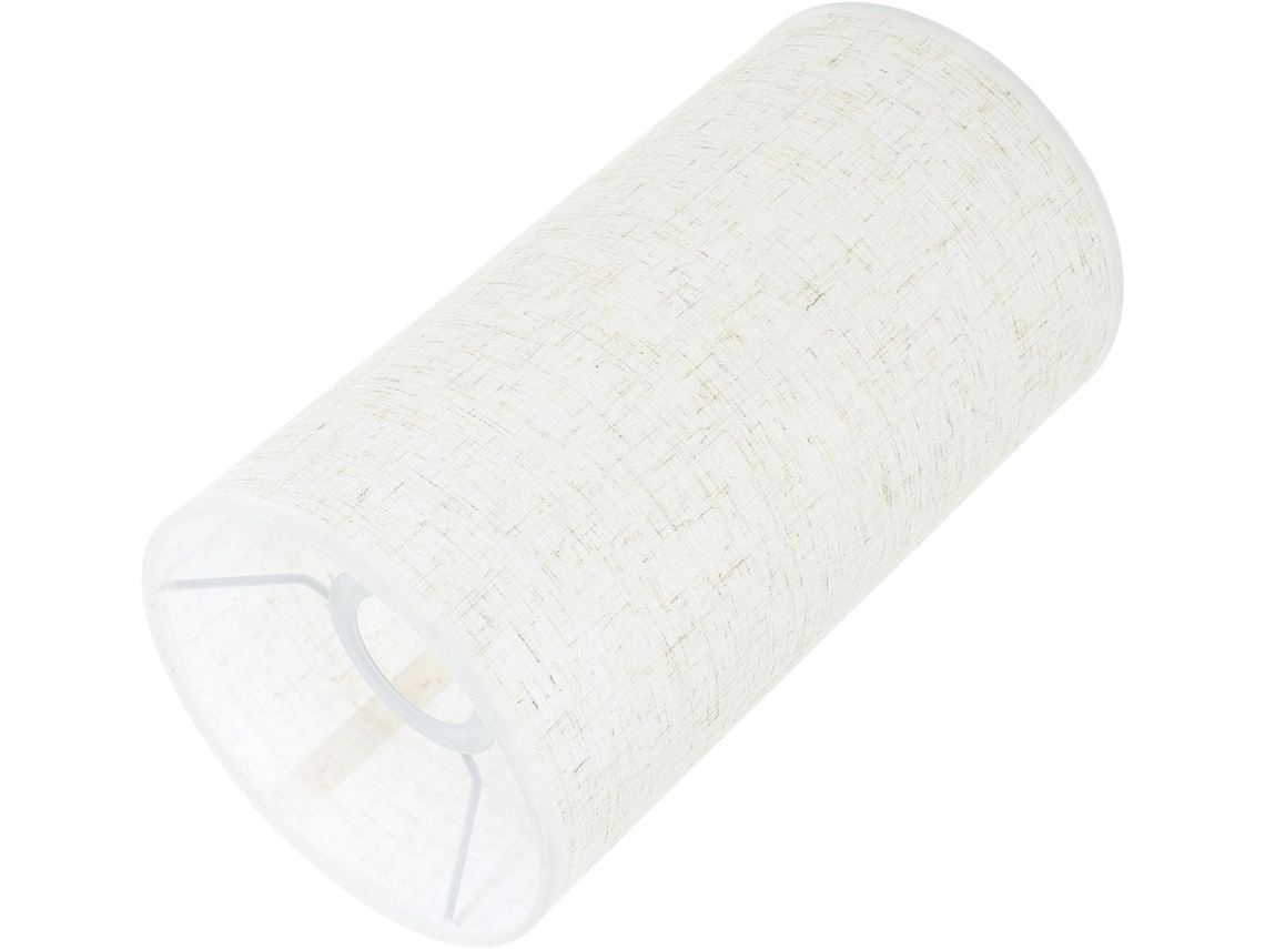 -día, Tela Redonda De Lino Blanco, Estable Y Fácil De Mantener Para Lámpara De Mesa Colgante,