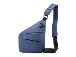 Bolso de hombro (azul), bolso de pecho deportivo informal a cuadros para hombre
