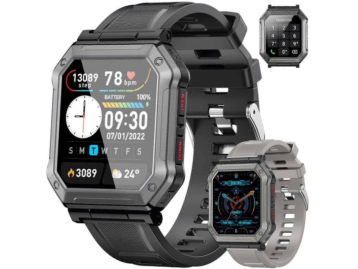 Reloj inteligente digital militar con monitor de actividad física para correr, hacer y responder llamadas Ly Ebike