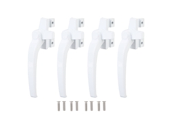 2026 Store-4pcs Mango De Ventana De Aluminio Cerradura Para Puerta Deslizante Interna/externa Y Ventana Deslizante Izquierdo Blanco