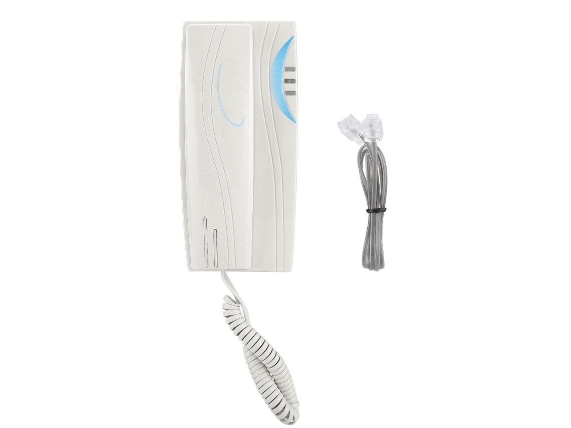Miniteléfono De Pared Blanco Con Cable Para El Hogar/oficina Con Luz Indicadora De Llamada.